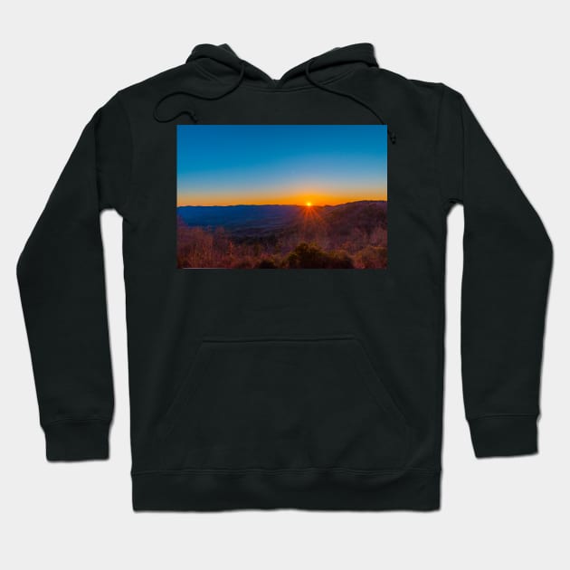 Sunset over North Georgia Mountains Hoodie by Ckauzmann